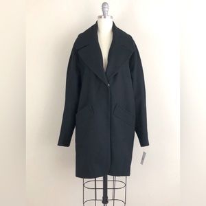 Contemporary Black Andrew Marc Wool Blend Coat